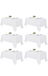 White Rectangular Linen